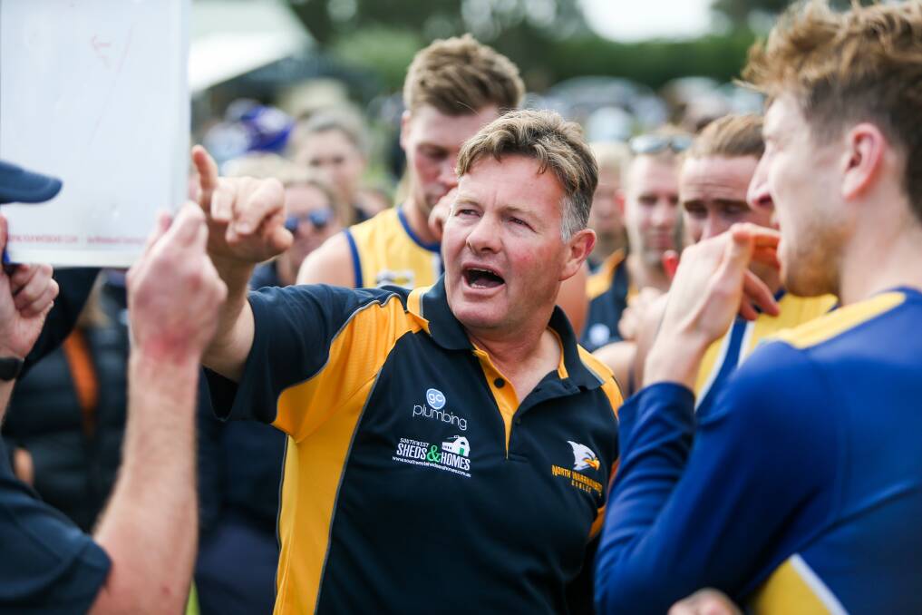 Old mentor: North Warrnambool coach Adam Dowie, who coached Densley to his first senior Hampden league game in 2005. Picture: Morgan Hancock