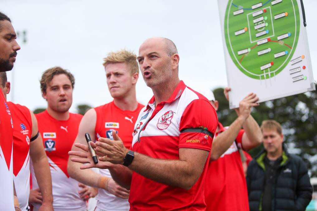 CONCERNED: South Warrnambool coach Mat Battistello wants clubs to throw their support behind the league and help introduce videoing of all senior games. Picture: Morgan Hancock