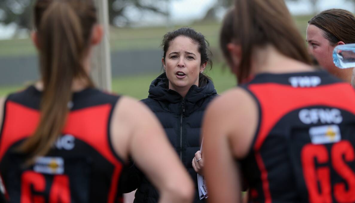 BRAVE EFFORT: Mel Starr, who led the open grade Western team at the Netball Victoria State Titles. Picture: Anthony Brady