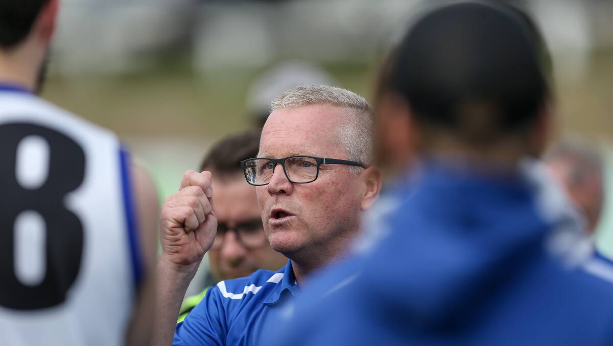 Leader: Russells Creek coach Peter Timms is pleased with his side's progress but wants it to limit its lapses. Picture: Anthony Brady