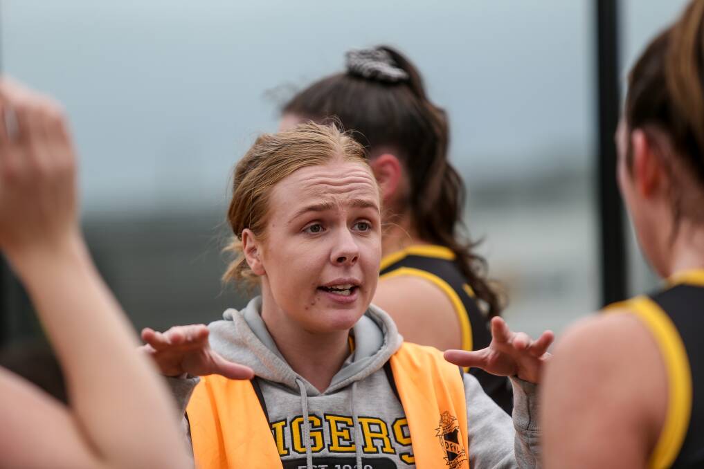 Confident: Merrivale coach Carly Peake said the Tigers were in a strong position. Picture: Anthony Brady