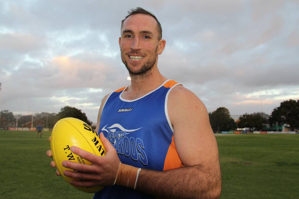 New beginning: Hamilton Kangaroos boom recruit Levi Dare, a former VFL ruckman and GFL premiership player, is settling into life at Melville Oval. Picture: Gus McCubbing