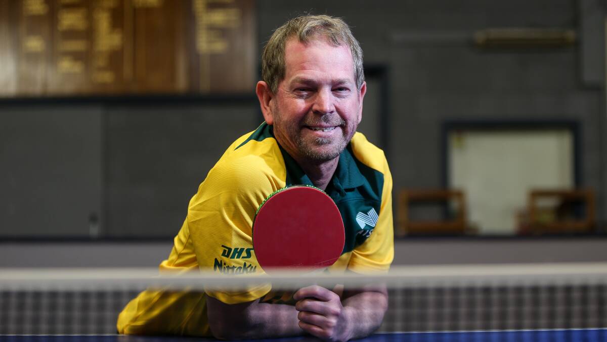 SET TO PLAY: Warrnambool table tennis player Simon Johnson will represent Australia in two veterans tournaments in New Zealand. Picture: Anthony Brady
