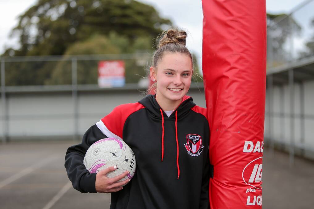 Young gun: Zahli Adams, 15, was best on for Koroit in her first game for the club last week after crossing from Port Fairy. Picture: Anthony Brady