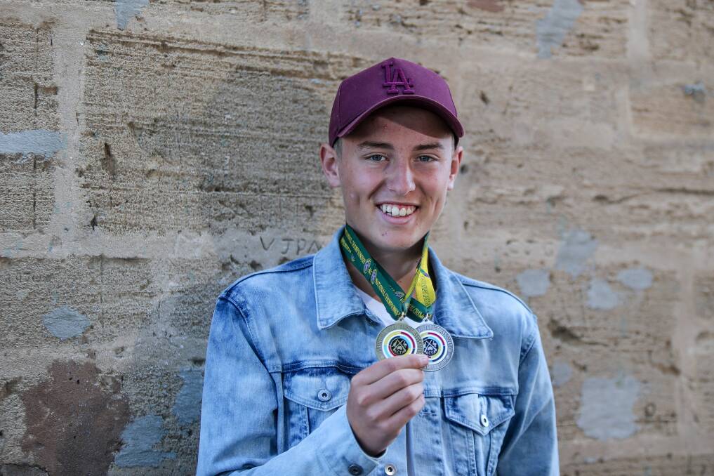HAPPY: Terang clay target shooter Matt Molan has booked his tickets to England and New Zealand. Picture: Anthony Brady