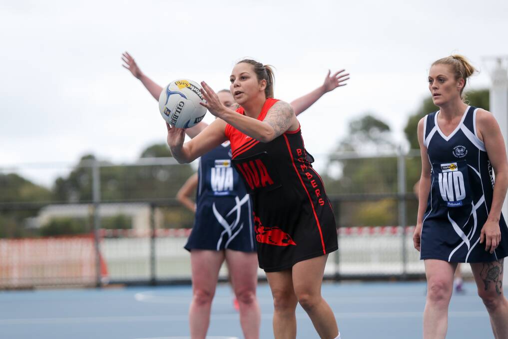 East Warrnambool wing attack Donna Chatfield was proud of the Bombers' efforts against Timboon Demons. The two teams played out a draw on Saturday. 