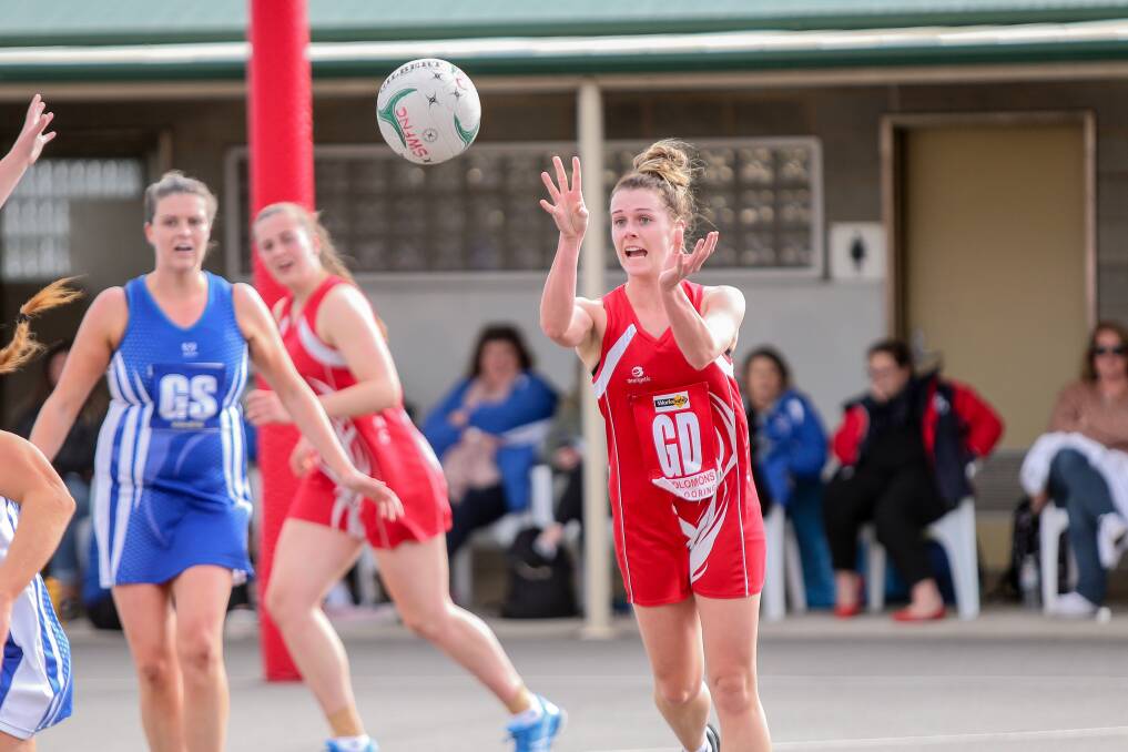 Match-winner: South Warrnambool's goal defence Marlie Boyd was best on court in the Roosters' 15-goal win over the Hamilton Kangaroos, while Eliza Dwyer shot 39 goals. Picture: Christine Ansorge