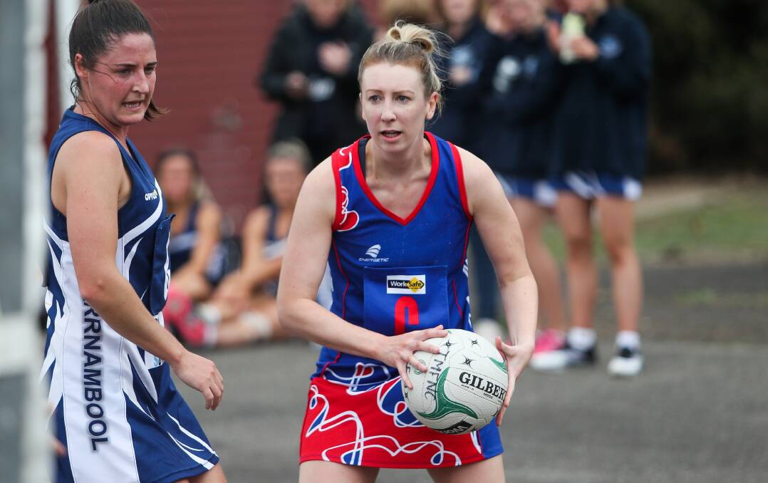 CHANGING IT UP: Terang Mortlake's Aimee Moloney is playing a mixture of centre and wing attack. Picture: Morgan Hancock