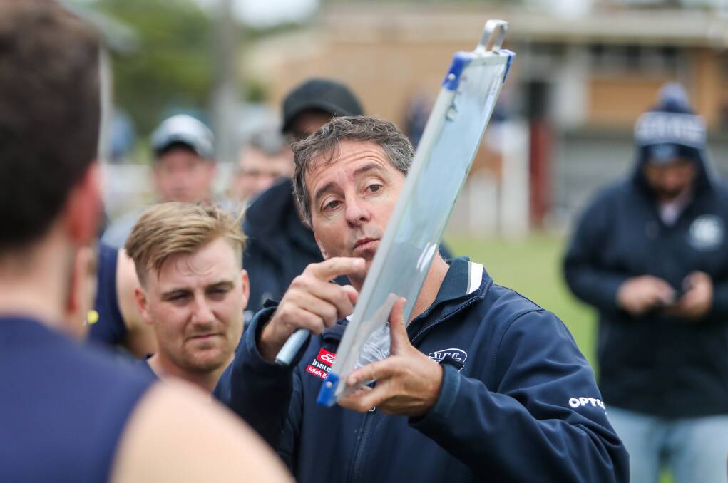 WORDS OF WISDOM: Warrnambool's Matt O'Brien will impart his knowledge for a third season after re-signing as coach. Picture: Morgan Hancock