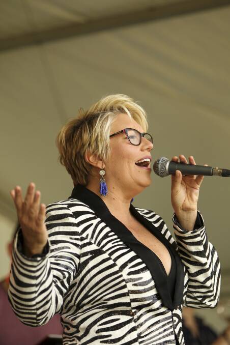 Melinda Schneider performing at the Jamberoo Take Action music festival. Picture: Anna Warr.