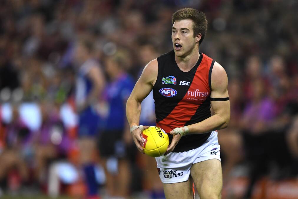 Match-winner: Zach Merrett during Essendon's round five victory over North Melbourne. Picture: Julian Smith/AAP