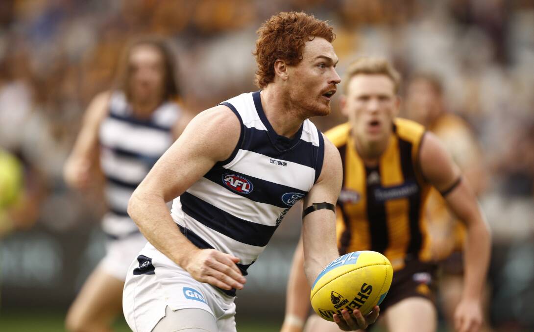 HOME: Geelong's Gary Rohan will return to Cobden for a charity event. Picture: AAP Image/Daniel Pockett