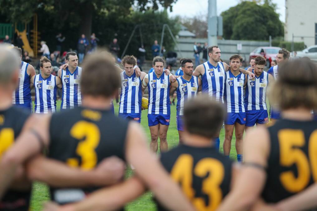 FIGHTING SPIRIT: Hamilton Kangaroos and Portland have had a number of tough battles in their regular Anzac Day fixtures. Picture: Morgan Hancock