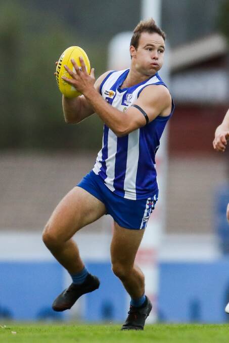 BEST ON GROUND: Luke Uebergang kicked two goals in Hamilton Kangaroos' victory against South Warrnambool. Picture: Morgan Hancock