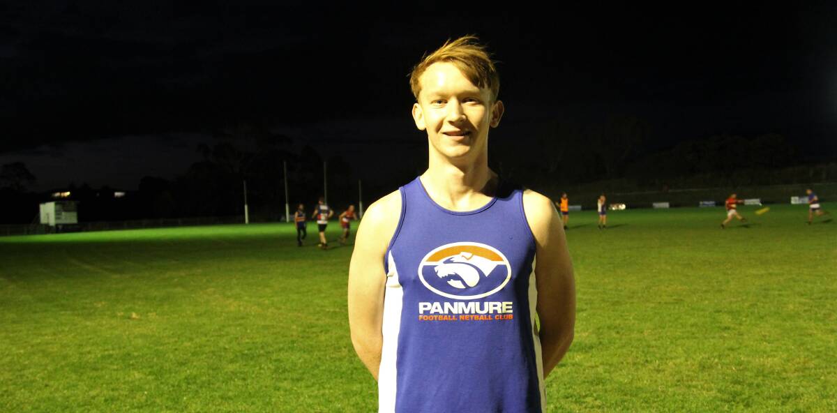 Young Bulldog: Michael McKenzie at Panmure football training. Picture: Brian Allen