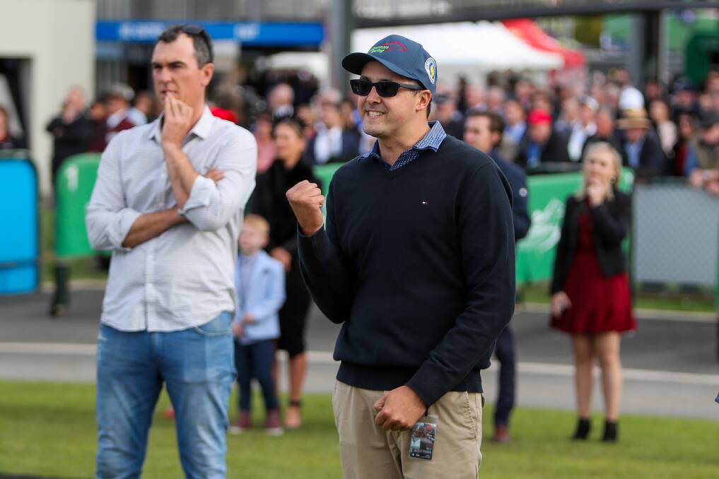 HOPING TO CELEBRATE: Warrnambool trainer Daniel Bowman wants to be cheering at Caulfield on Saturday, as he was during the Warrnambool May Racing Carnival earlier this month. Picture: Morgan Hancock