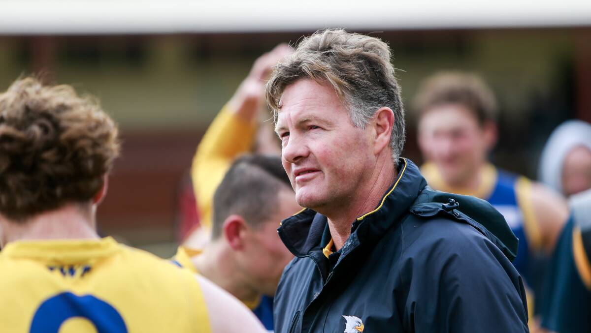 Huge coup: North Warrnambool Eagles coach Adam Dowie has been one of the guests on Luke Justin's Country Footy Legends Podcast. Picture: Anthony Brady