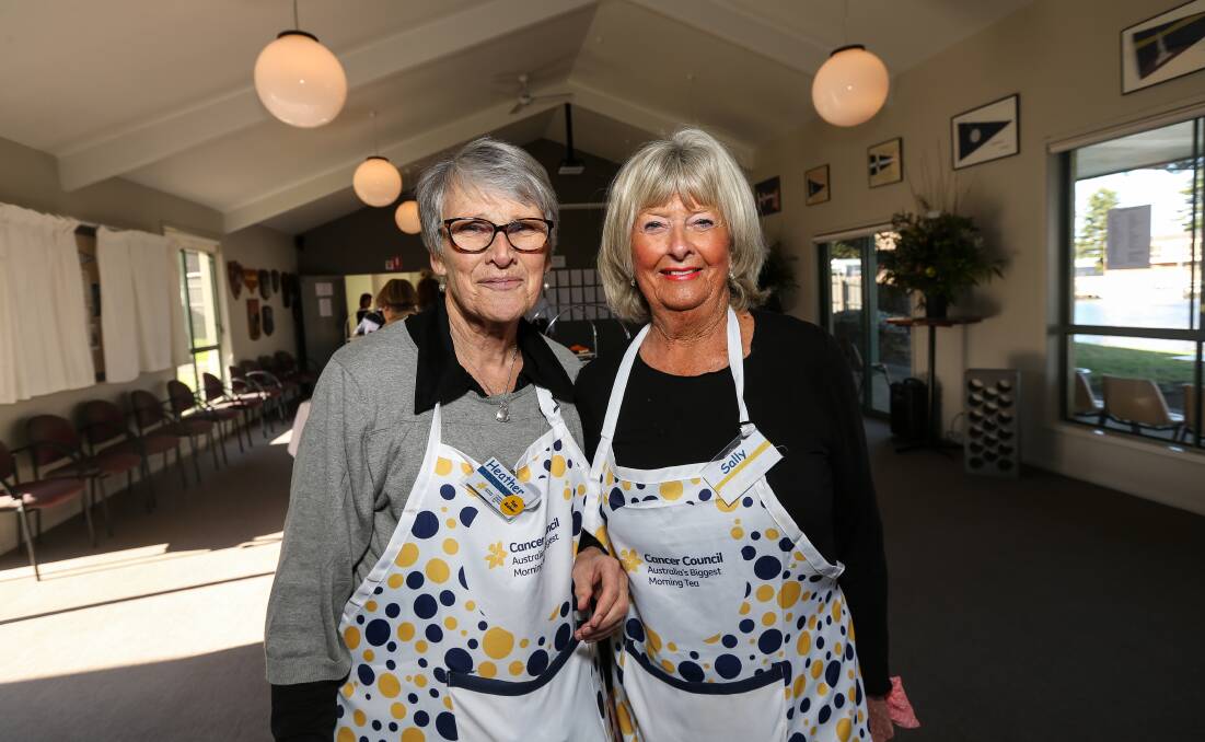 READY: Heather Hampson and Sally Clark were part of the crew that brought together the Port Fairy Biggest Morning Tea event. Picture: Christine Ansorge