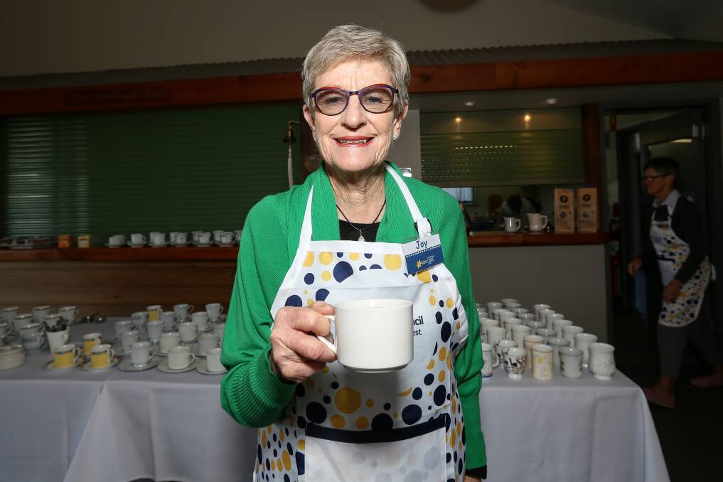 TEA TIME: Joy Marwood has a cup of tea before the festivities begin. Picture: Christine Ansorge