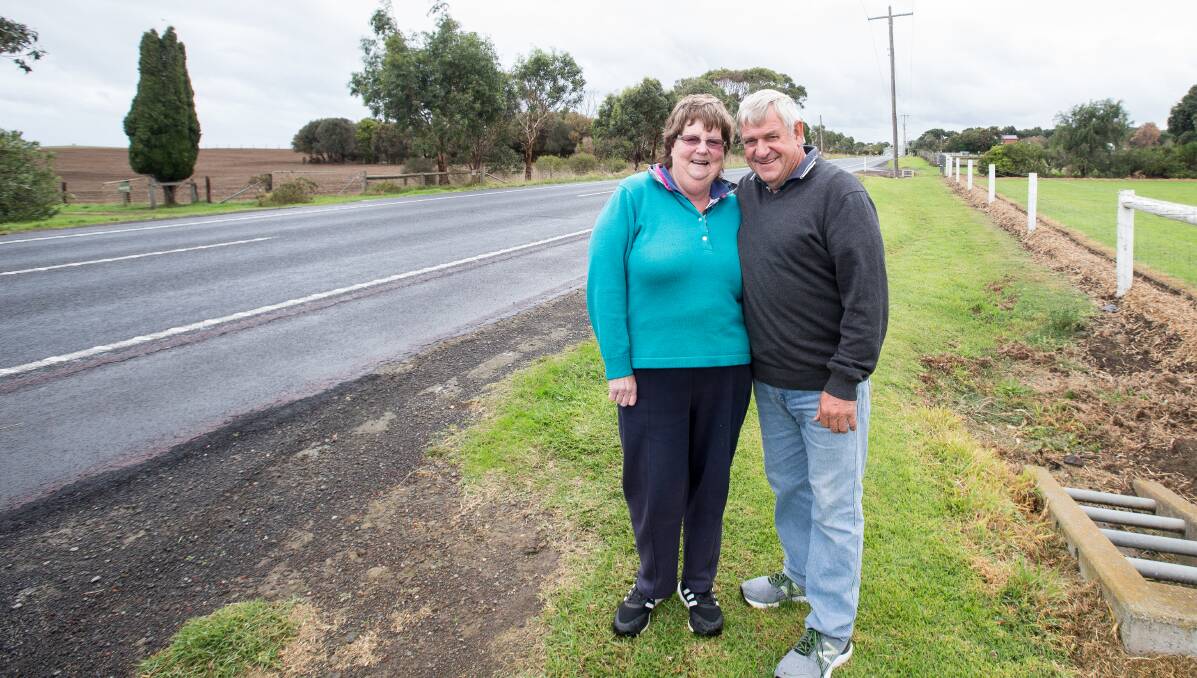 FANTASTIC: Illowa residents Shirley and David Watts who live on the 'Mad Mile' have welcomed the $60 million funding announcement. Picture: Christine Ansorge