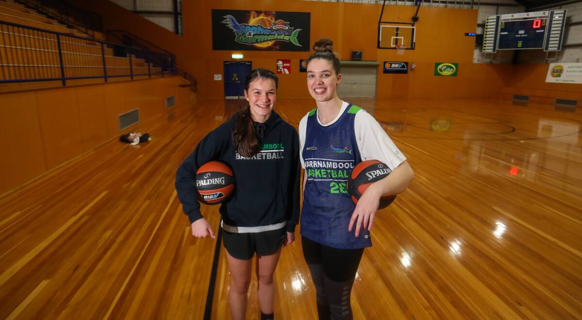 DYNAMIC DUO: Teenagers Leah Bartlett and Abbey Sutherland are part of Warrnambool Mermaids' emerging crop. Picture: Morgan Hancock