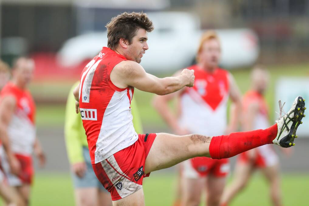 BEST: South Warrnambool ruckman Sam Kelly was one of South's top players. Picture: Morgan Hancock