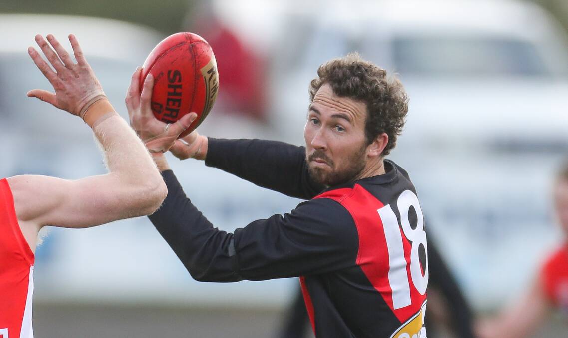 MILESTONE: Cobden's Chris Paatsch will play his 100th game in red and black on Saturday. Picture: Morgan Hancock
