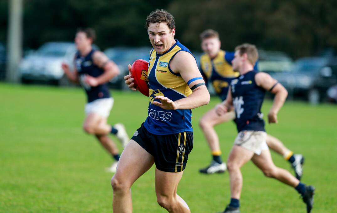 VERSATILE: North Warrnambool Eagles' Joe McKinnon can pinch-hit in the ruck, giving the team options. Picture: Anthony Brady