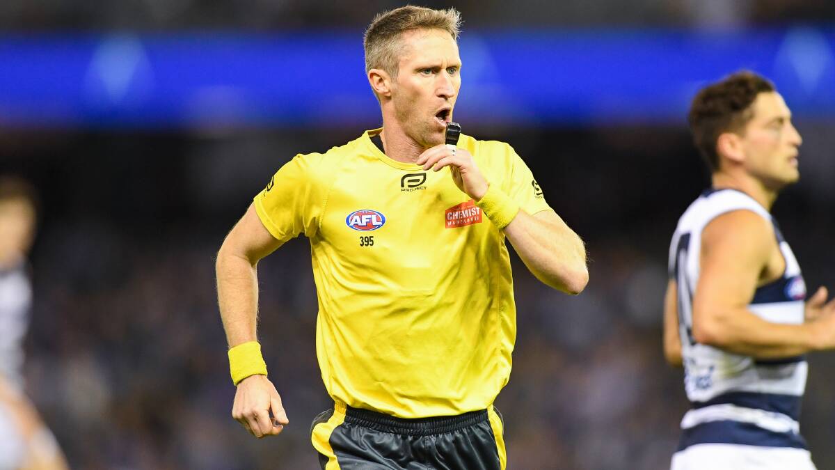 ANOTHER ACCOLADE: Warrnambool-raised umpire Shaun Ryan is set to umpire his eighth AFL grand final on Saturday. Picture: Morgan Hancock