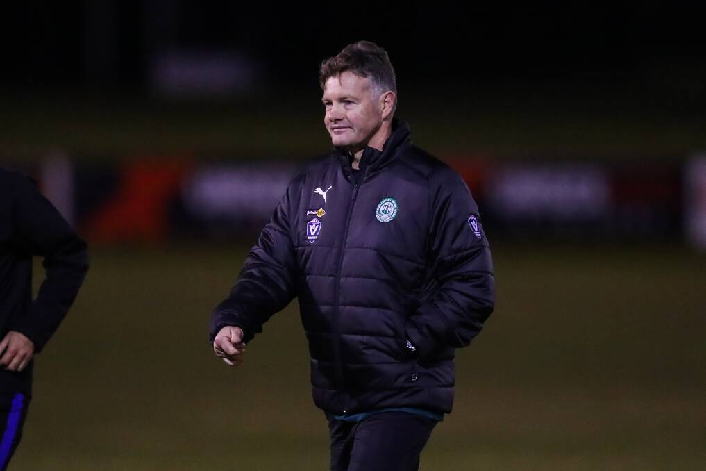 Bottle Green dream: Hampden league assistant coach Adam Dowie at one of the representative side's training sessions. Picture: Morgan Hancock