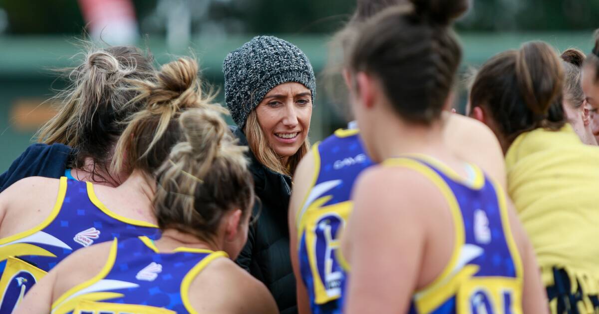 TAKING OFF: North Warrnambool Eagles coach Jaime Barr is hoping her side can lift its intesity in the run towards finals. Picture: Anthony Brady
