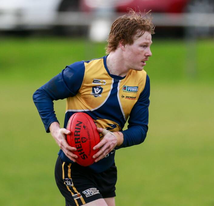 LEADING THE WAY: Adam Wines kicked three goals. Picture: Anthony Brady