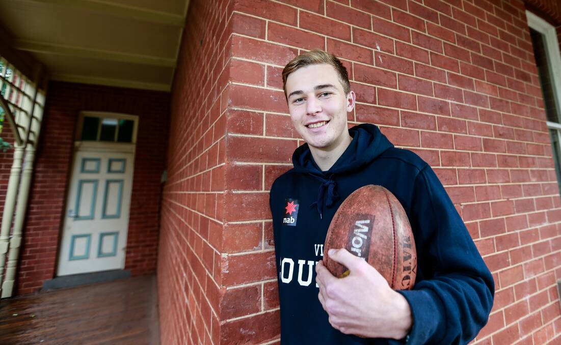 BUSY: Camperdown's Toby Mahony is enjoying his football with NAB League club Greater Western Victoria Rebels. He is also in the Vic Country under 18 team. Picture: Anthony Brady