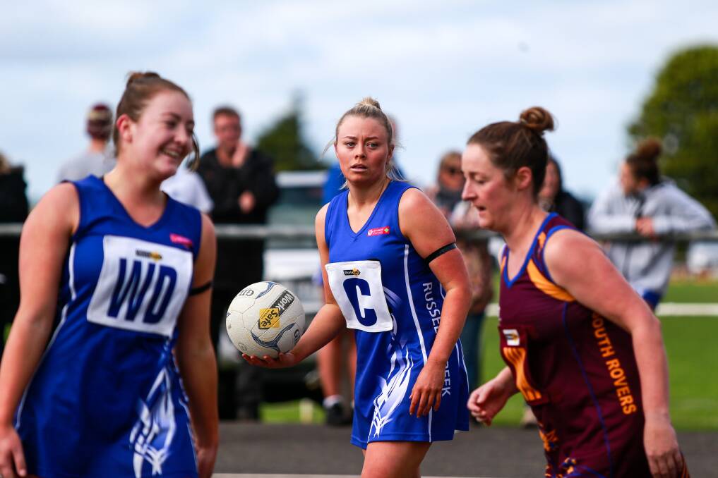 Big improver: Russells Creek centre Rachel Hansen has become more patient with the ball in hand. Picture: Anthony Brady
