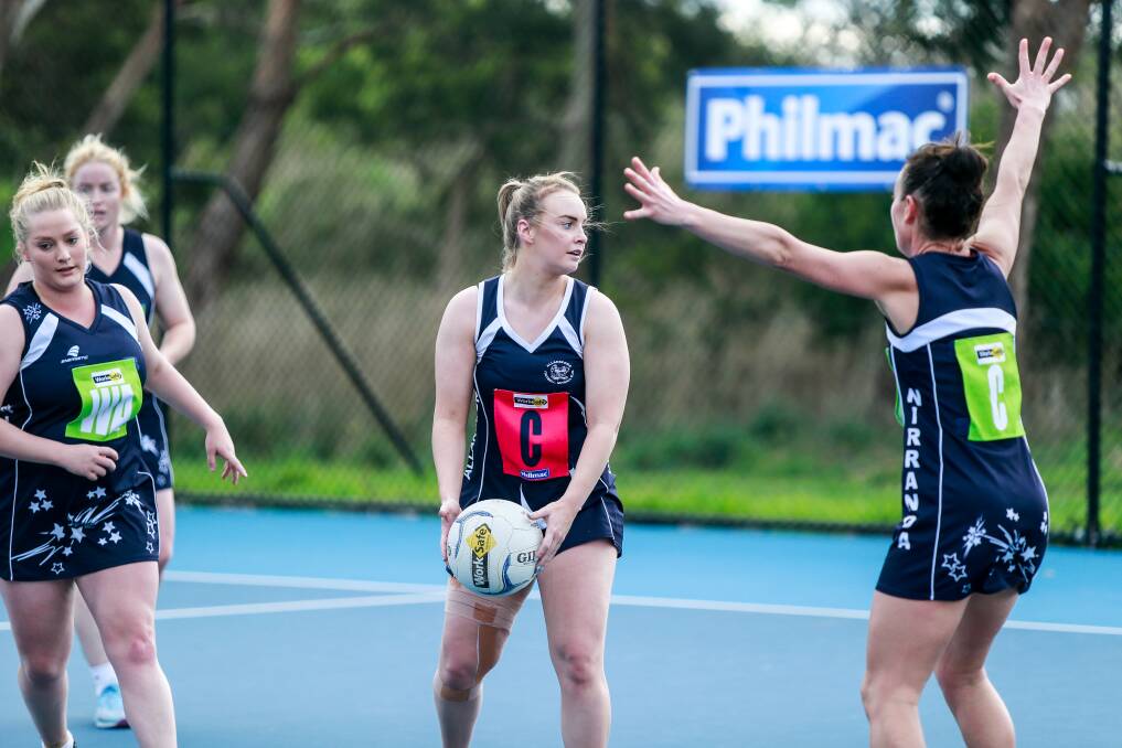 Leader: Allansford centre Sophie Bellman during a match in 2019. She's the Cats captain this year. Picture: Anthony Brady
