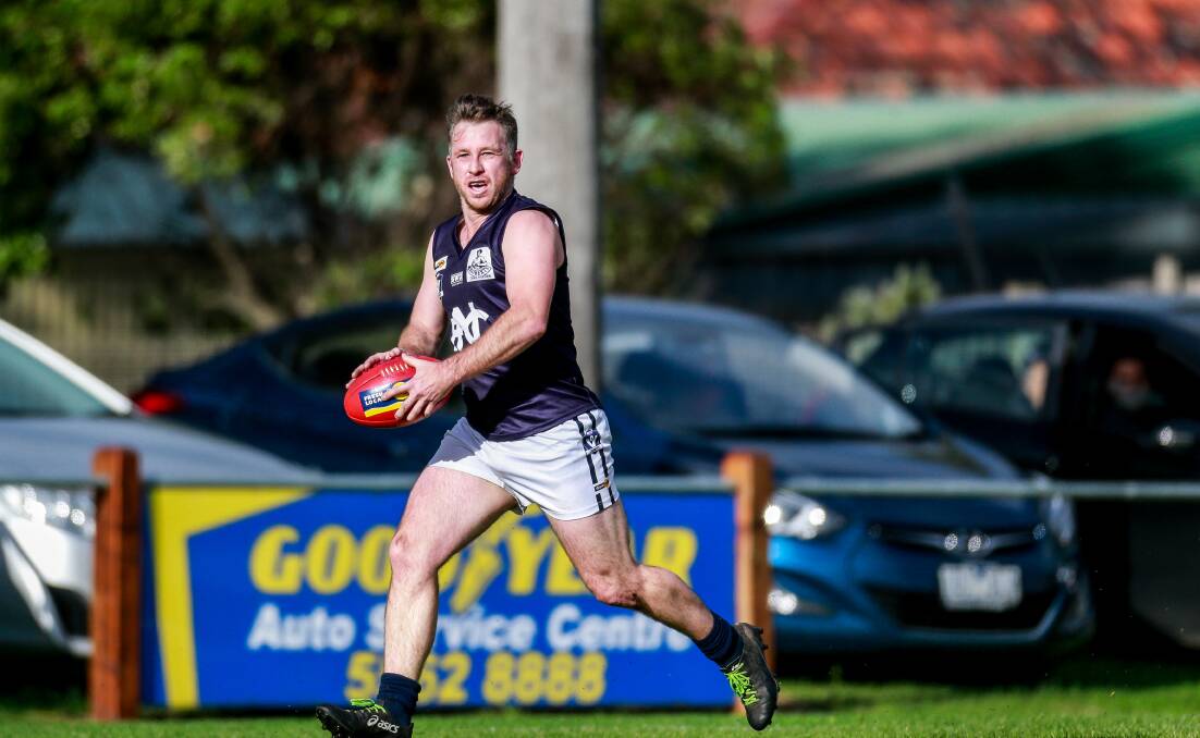 Coming back: Nirranda's Aaron Searle is likely to play for the Blues' reserves team on Saturday. Picture: Anthony Brady