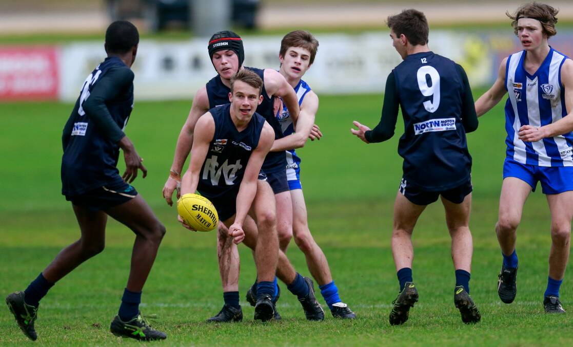 Warrnambool's Liam Bidmade during the under 16s. Picture: Anthony Brady