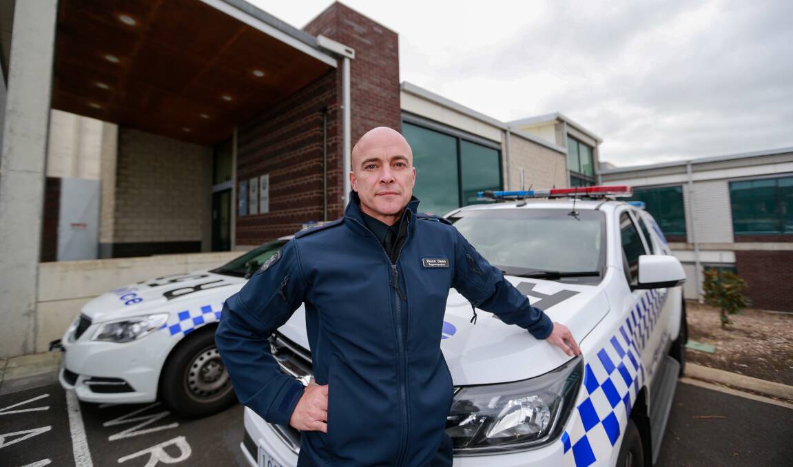 EXPECTATIONS: Victoria Police western division two Superintendent Glenn Owen ... "making sure we are in the right places at the right times". Picture: Anthony Brady.