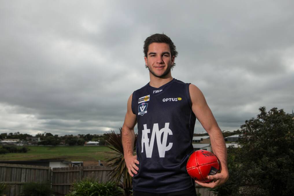 FAMILY PRIDE: Zacc Dwyer will follow dad Mark and become a Warrnambool senior footballer on Saturday. Picture: Rob Gunstone