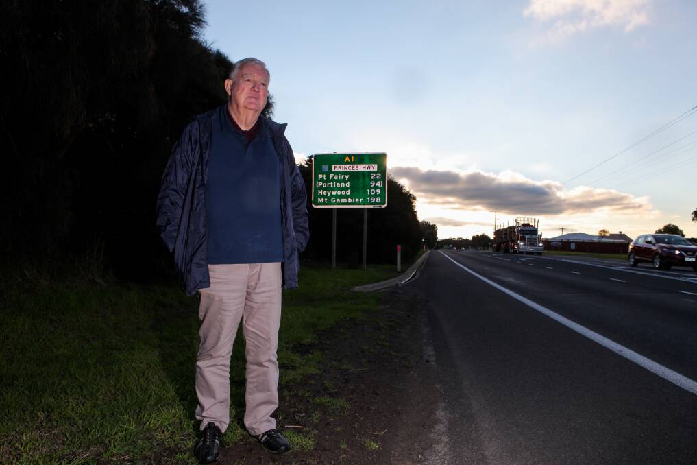 Highway neglected: Former mayor David Atkinson. Picture: Rob Gunstone