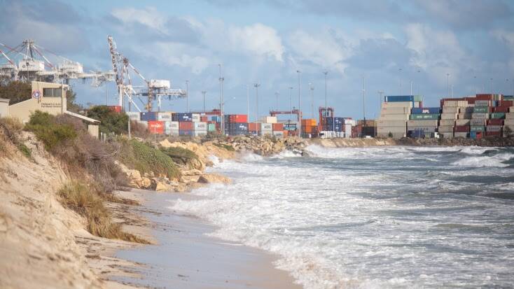 Perth's wild winter weather has prompted the City of Fremantle to close off access to Port Beach after footpaths and car parks were identified as being at serious risk of collapse. 