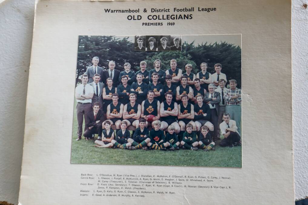 History: The 1969 Old Collegians premiership team photo. Picture: Morgan Hancock