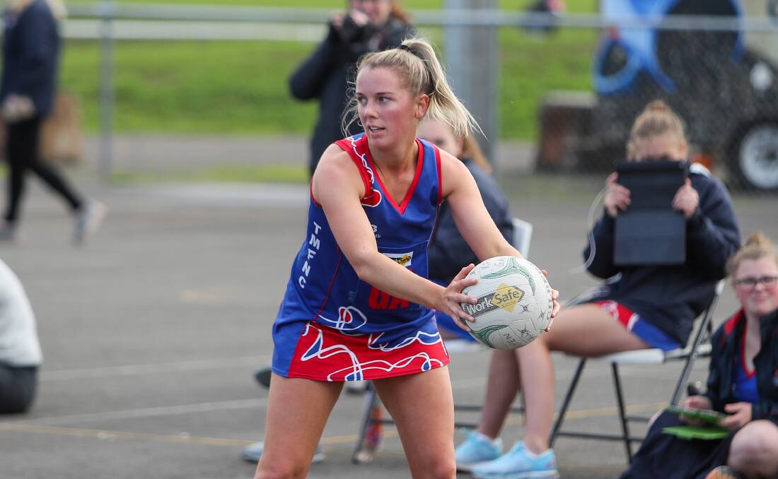 STAR: Terang Mortlake's Jacqui Arundell has taken her game to a new level in attack for the Bloods. Picture: Morgan Hancock