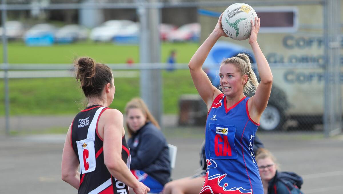 ON FIRE: Terang Mortlake's Jacqui Arundell has been one of the Bloods' top scorers in the past two weeks. Picture: Morgan Hancock