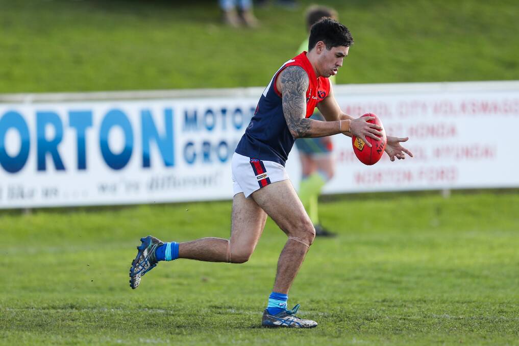 Milestone man: Timboon Demons' Lyndon Alsop will celebrate his 150th match on Saturday against Panmure. Picture: Morgan Hancock