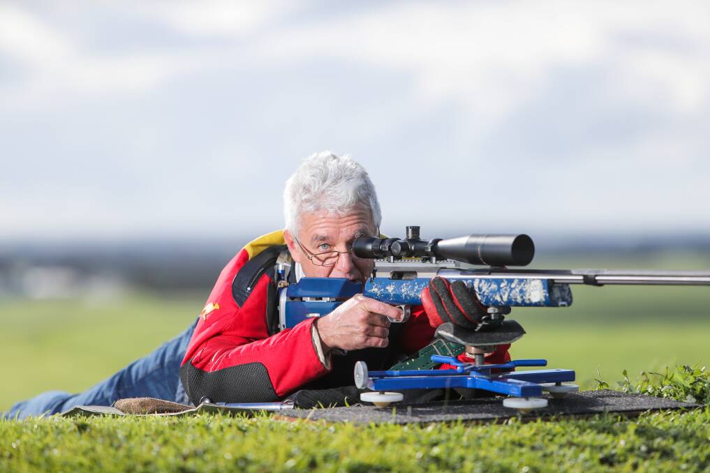 ON TARGET: North Warrnambool Rifle Club member Tim Free will compete for Australia in the United Kingdom next month. Picture: Morgan Hancock