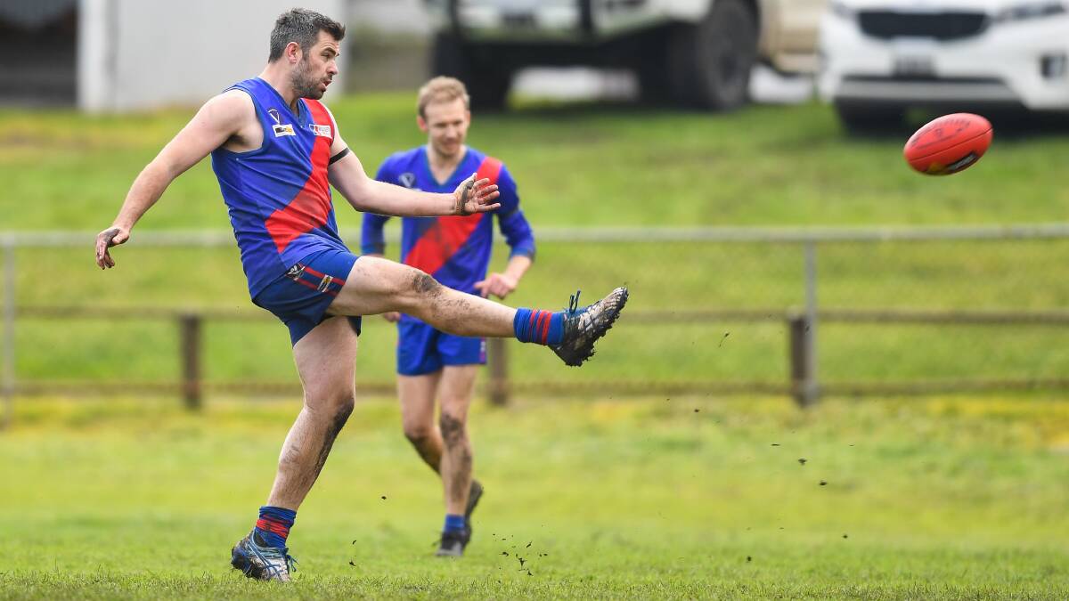 BAG: Terang Mortlake's Stephen Staunton kicked six goals to help the Bloods record their second victory of the season over Camperdown. Picture: Morgan Hancock
