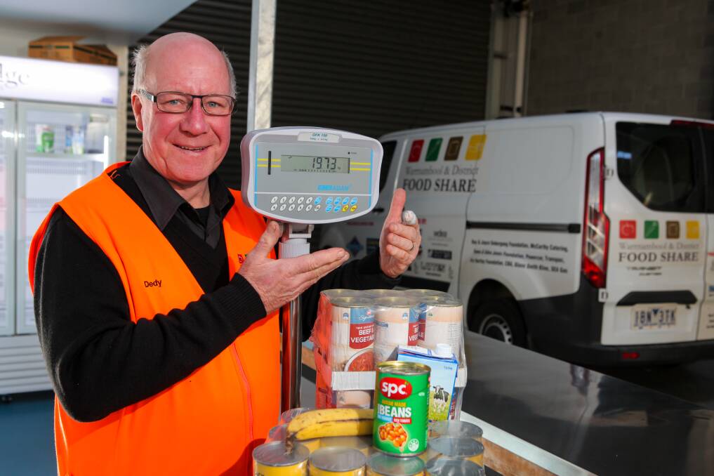 Thank you: Warrnambool Foodshare's Dedy Friebe is delighted with the donations that have been received recently.