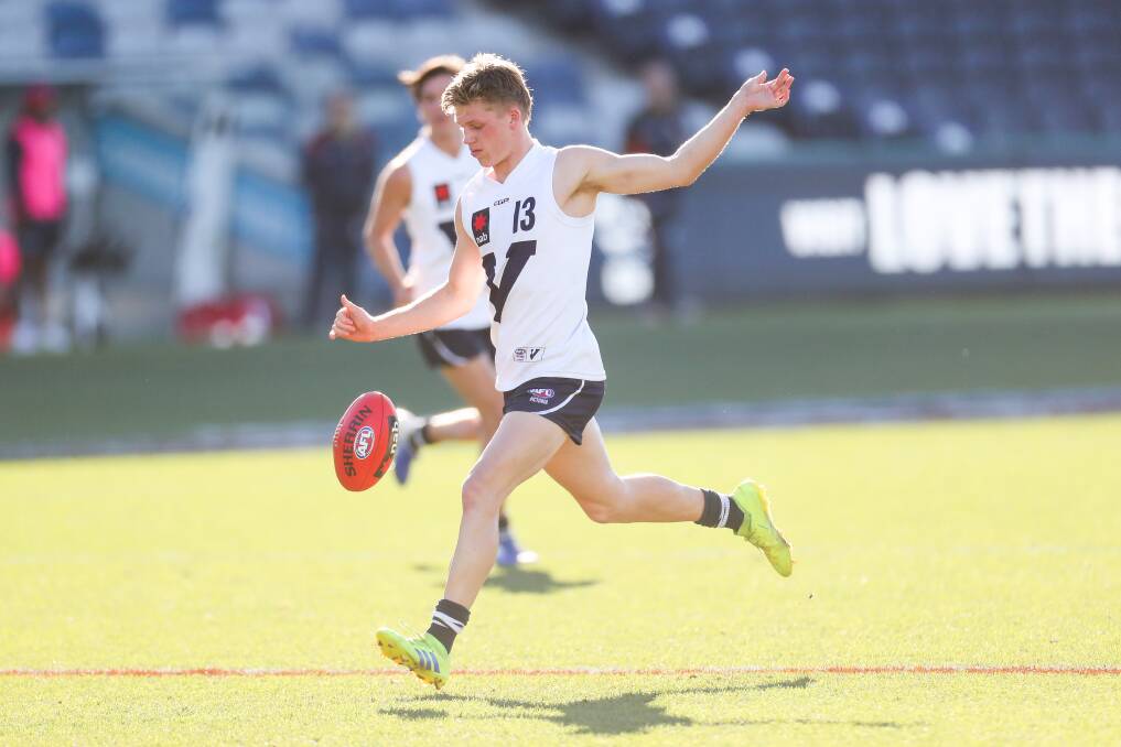 STEADY: Vic Country's Jay Rantall did South Warrnambool proud in four AFL under 18 national championship games. Picture: Morgan Hancock