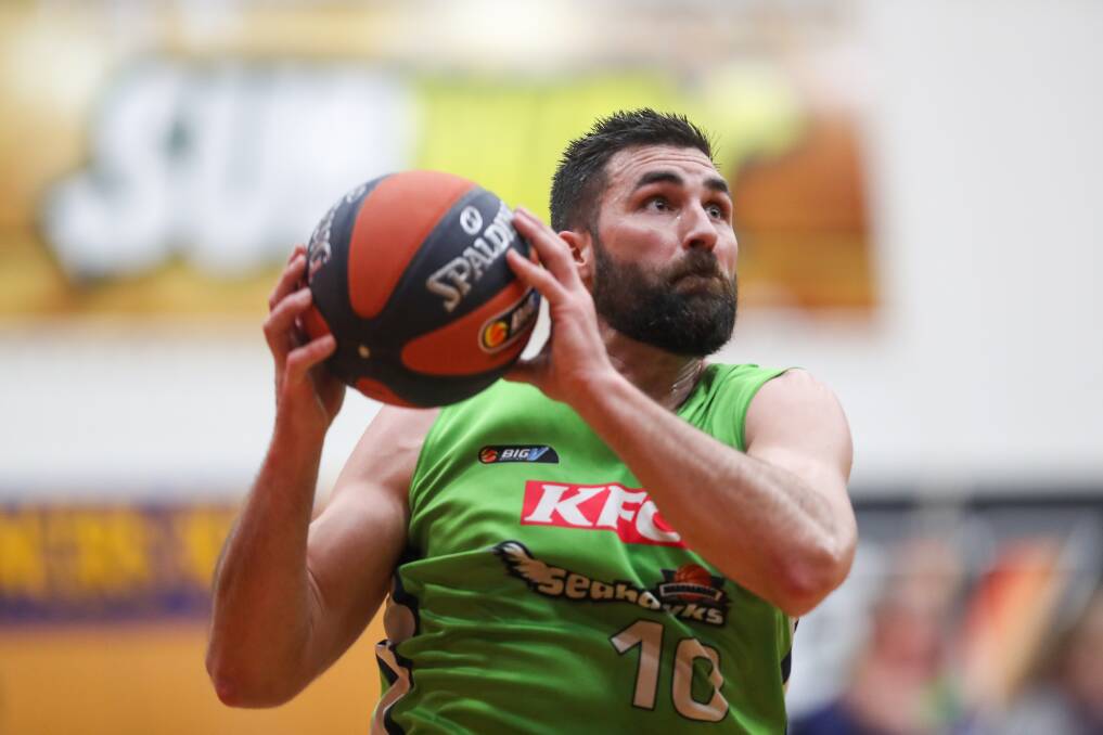 Powerhouse: Alex Gynes has averaged 21 points, eight rebounds and 2.82 assists for the Warrnambool Seahawks in 2019. Picture: Morgan Hancock